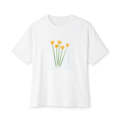Hope | Unisex Oversized Boxy Tee with Muted Blue Stripe Detail (Bella+Canvas)