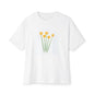 Hope | Unisex Oversized Boxy Tee with Muted Blue Stripe Detail (Bella+Canvas)