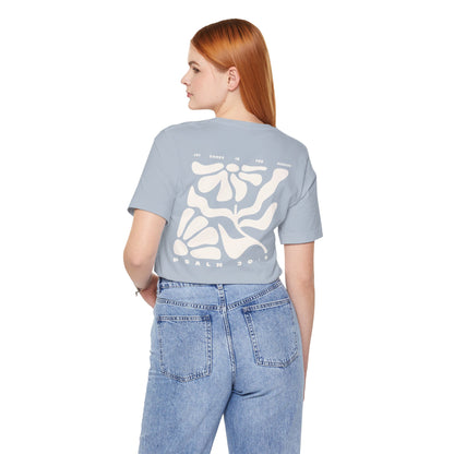 Joy Comes In The Morning | Crewneck Pocket Size & Back Print (Bella+Canvas)