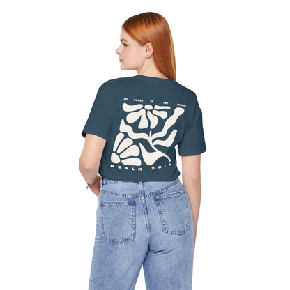Joy Comes In The Morning | Crewneck Pocket Size & Back Print (Bella+Canvas)