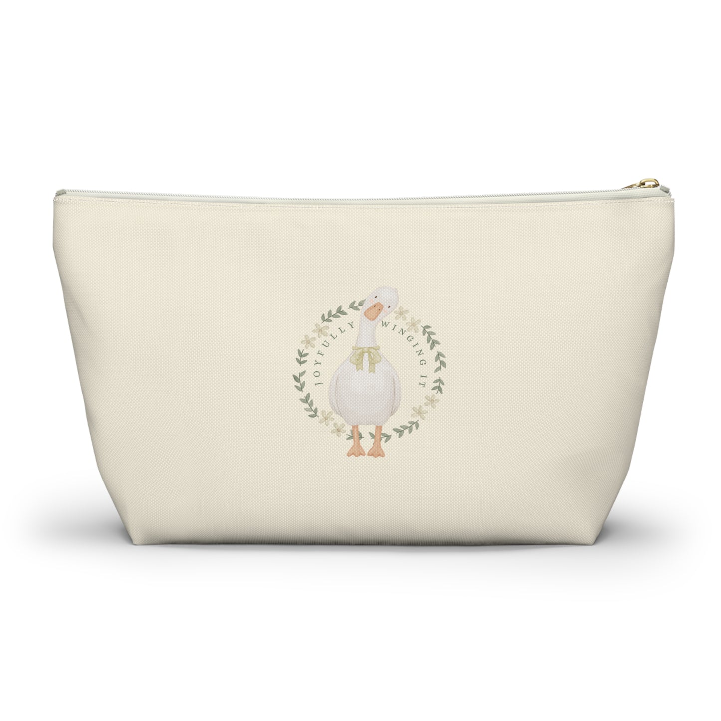 Joyfully Winging It | Accessory Pouch — Small Cosmetic & Travel Bag
