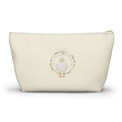 Joyfully Winging It | Accessory Pouch — Small Cosmetic & Travel Bag