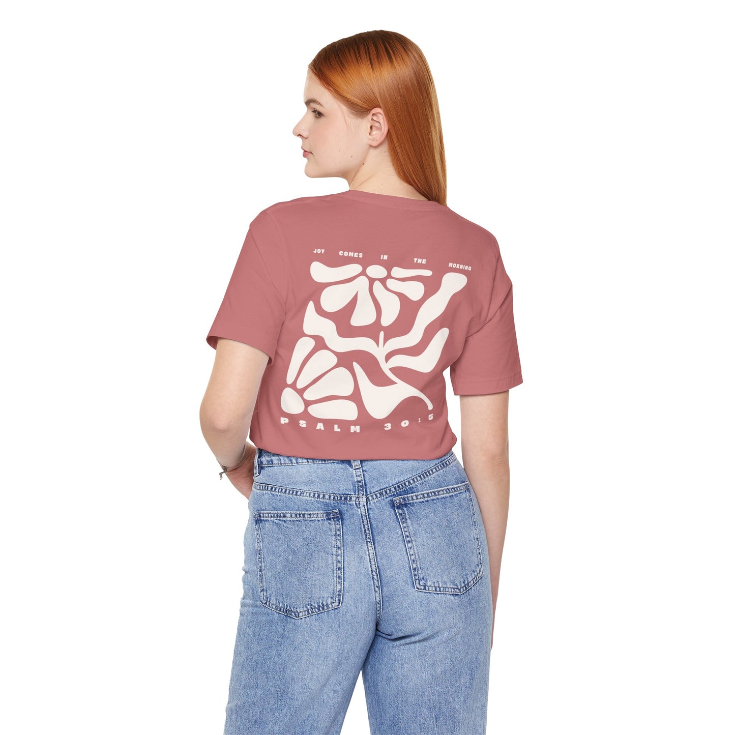 Joy Comes In The Morning | Crewneck Pocket Size & Back Print (Bella+Canvas)