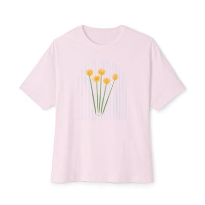 Hope | Unisex Oversized Boxy Tee with Muted Blue Stripe Detail (Bella+Canvas)