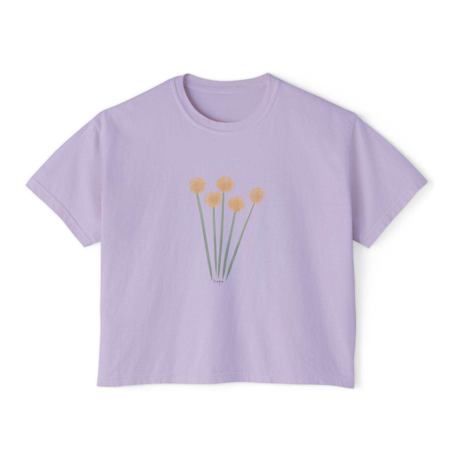 Hope | Blue Detail Boxy Tee (Comfort Colors)