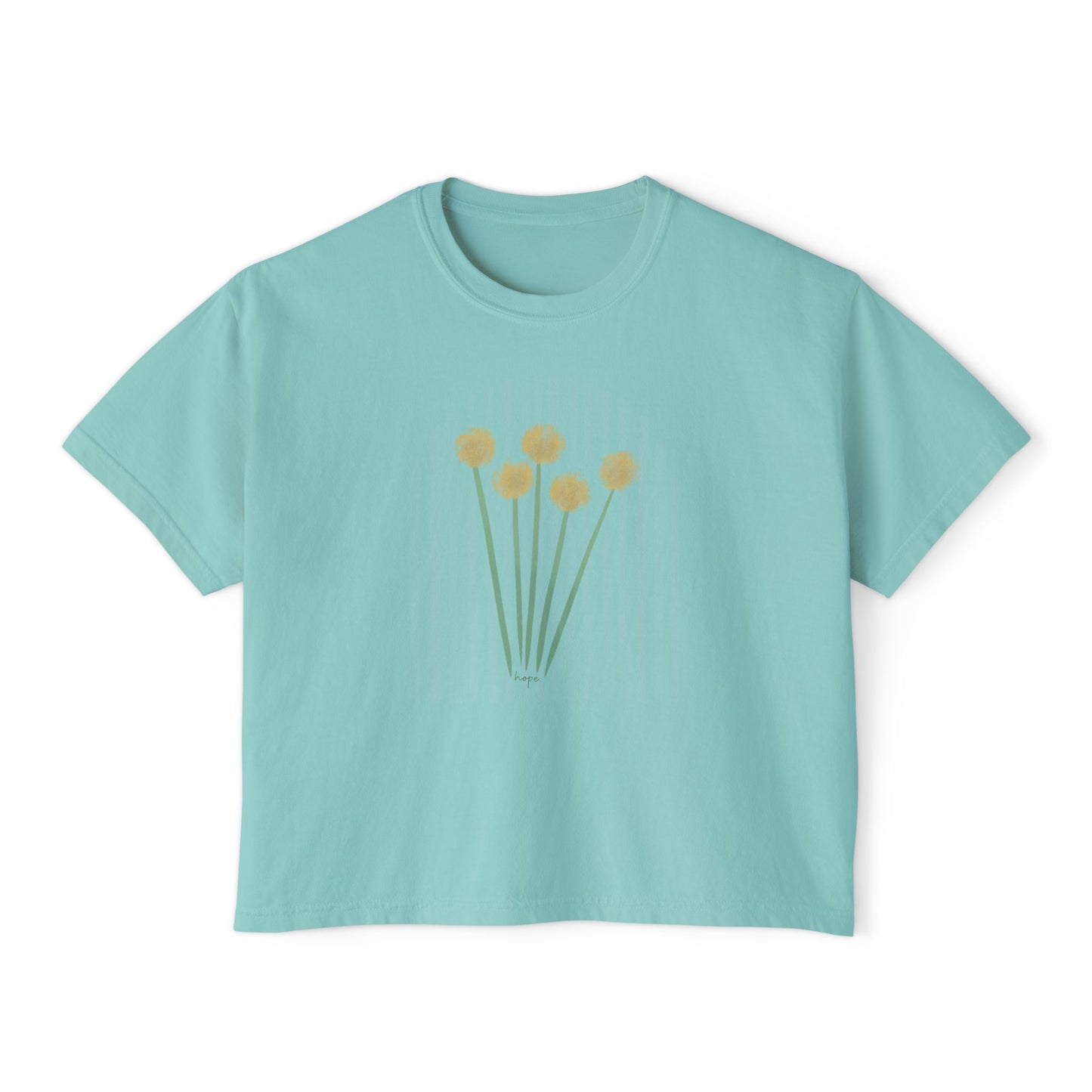 Hope | Blue Detail Boxy Tee (Comfort Colors)