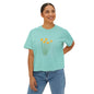 Hope | Boxy Tee with Muted Blue Stripe Detail (Comfort Colors)