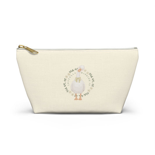 Joyfully Winging It | Accessory Pouch — Small Cosmetic & Travel Bag
