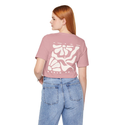 Joy Comes In The Morning | Crewneck Pocket Size & Back Print (Bella+Canvas)
