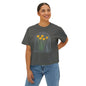 Hope | Boxy Tee with Muted Blue Stripe Detail (Comfort Colors)