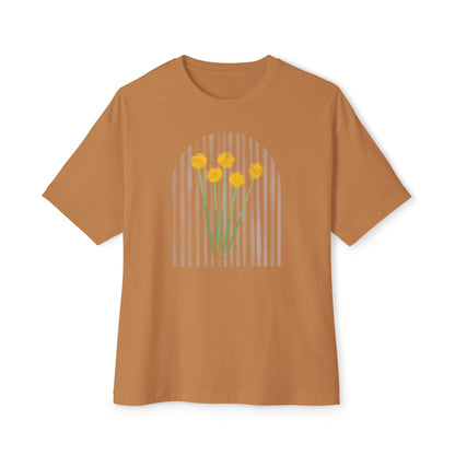 Hope | Unisex Oversized Boxy Tee with Muted Blue Stripe Detail (Bella+Canvas)