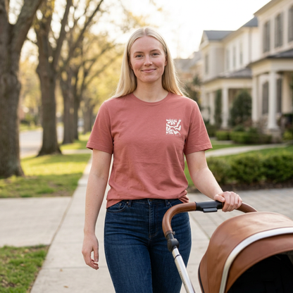 Joy Comes In The Morning | Crewneck Pocket Size & Back Print (Bella+Canvas)