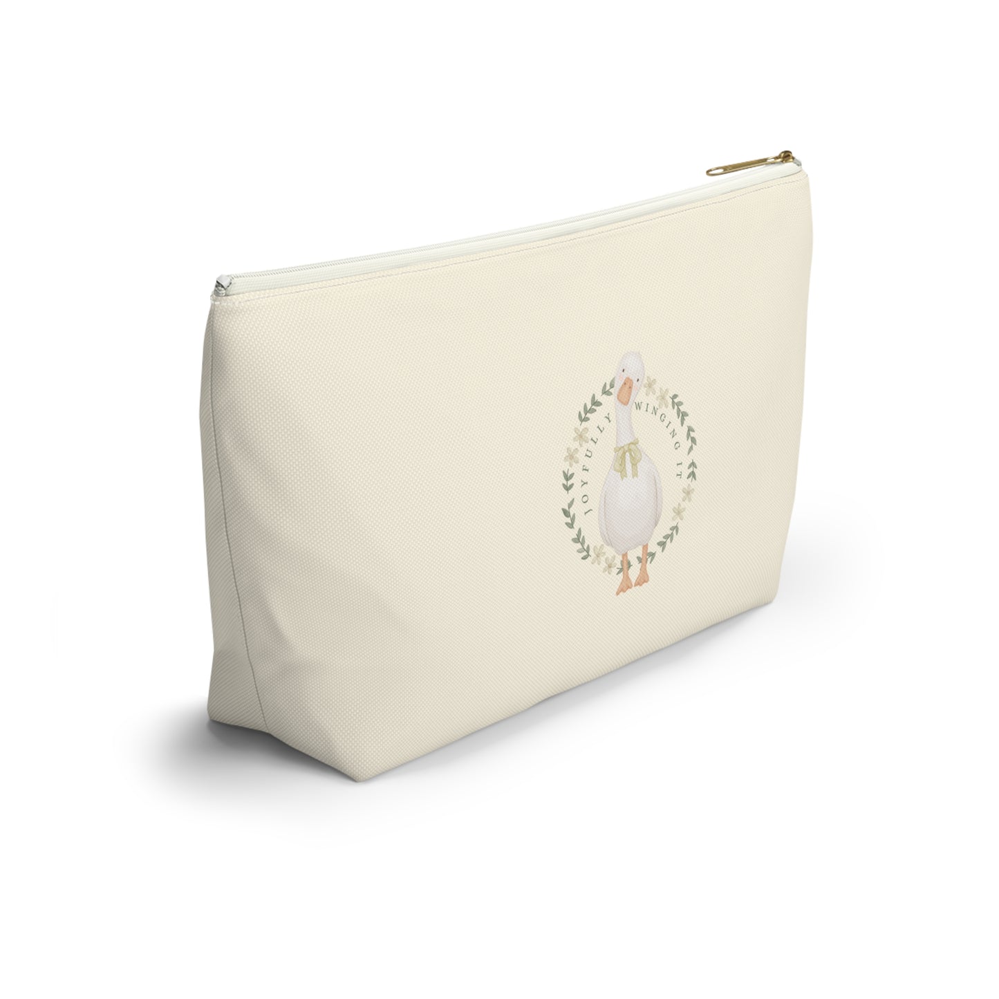 Joyfully Winging It | Accessory Pouch — Small Cosmetic & Travel Bag