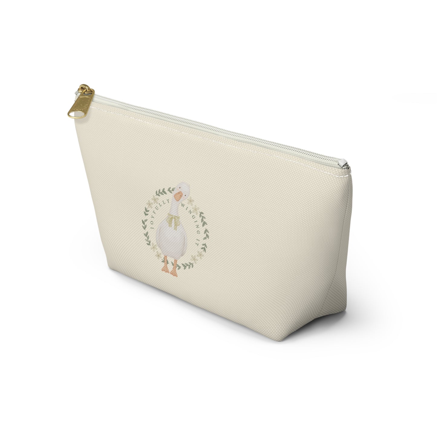 Joyfully Winging It | Accessory Pouch — Small Cosmetic & Travel Bag