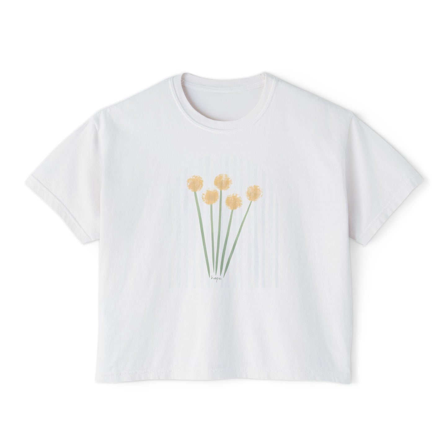 Hope | Blue Detail Boxy Tee (Comfort Colors)