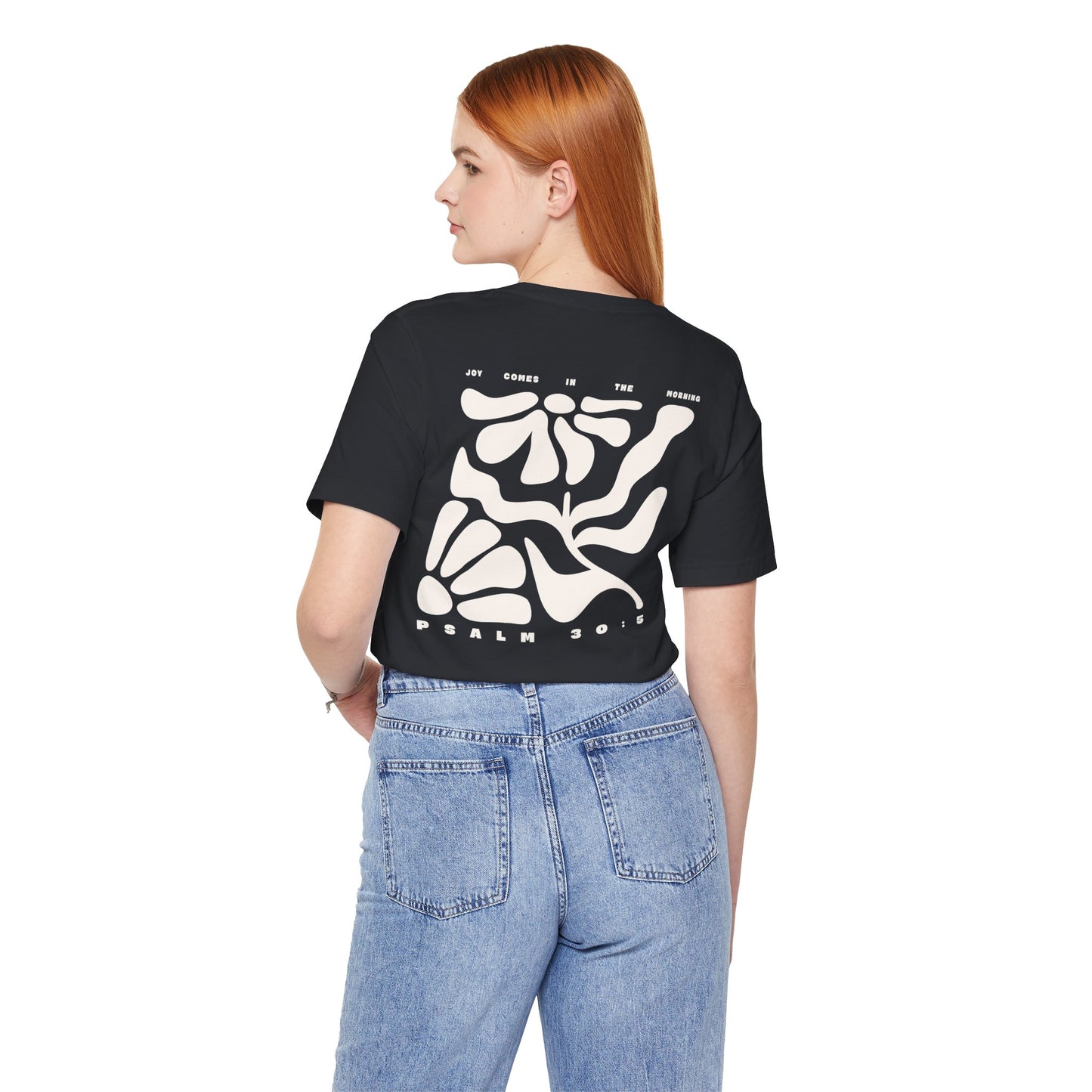 Joy Comes In The Morning | Crewneck Pocket Size & Back Print (Bella+Canvas)