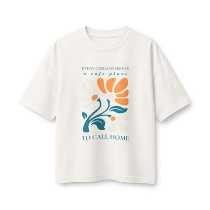 HOME | Floral Print Boxy Tee (Bella+Canvas)