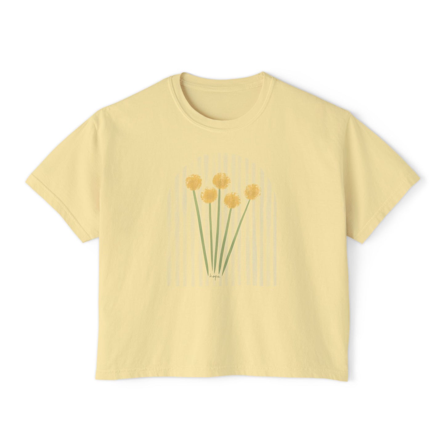 Hope | Blue Detail Boxy Tee (Comfort Colors)