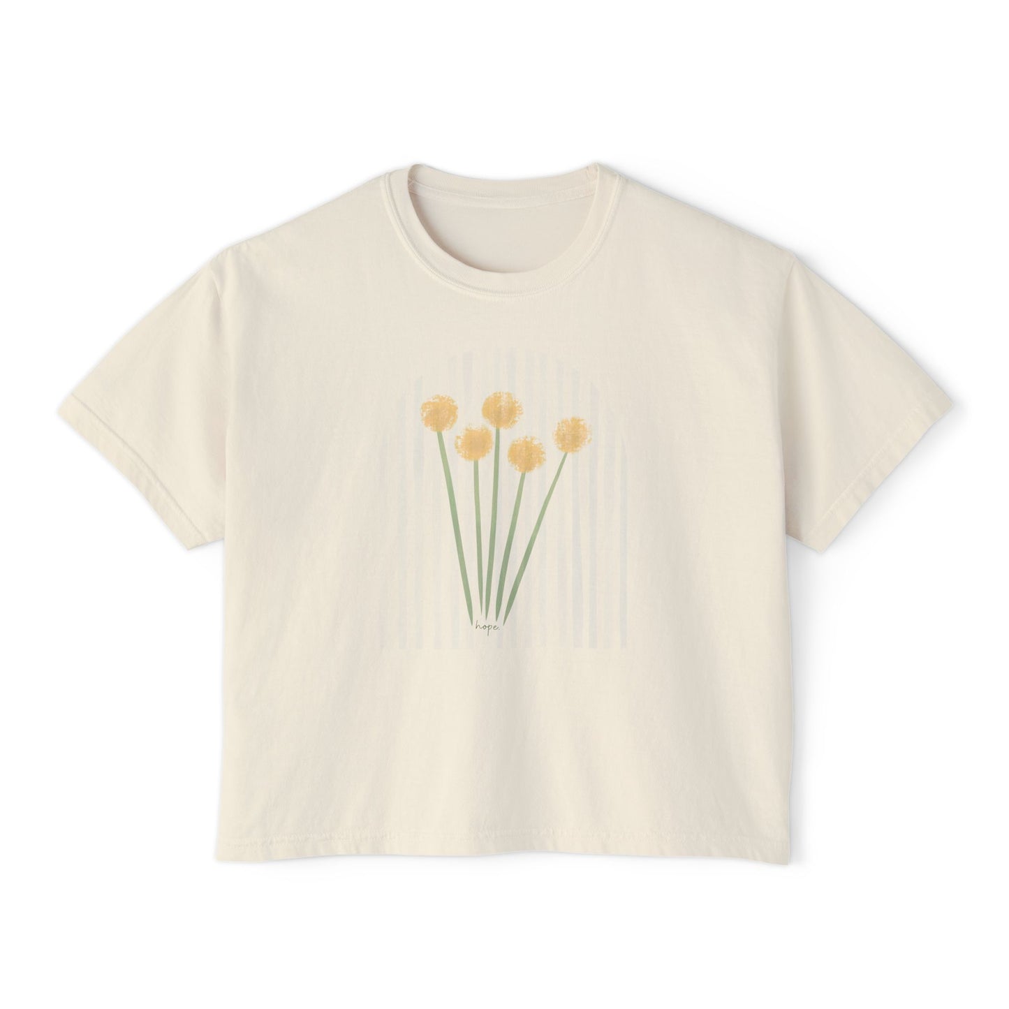 Hope | Blue Detail Boxy Tee (Comfort Colors)