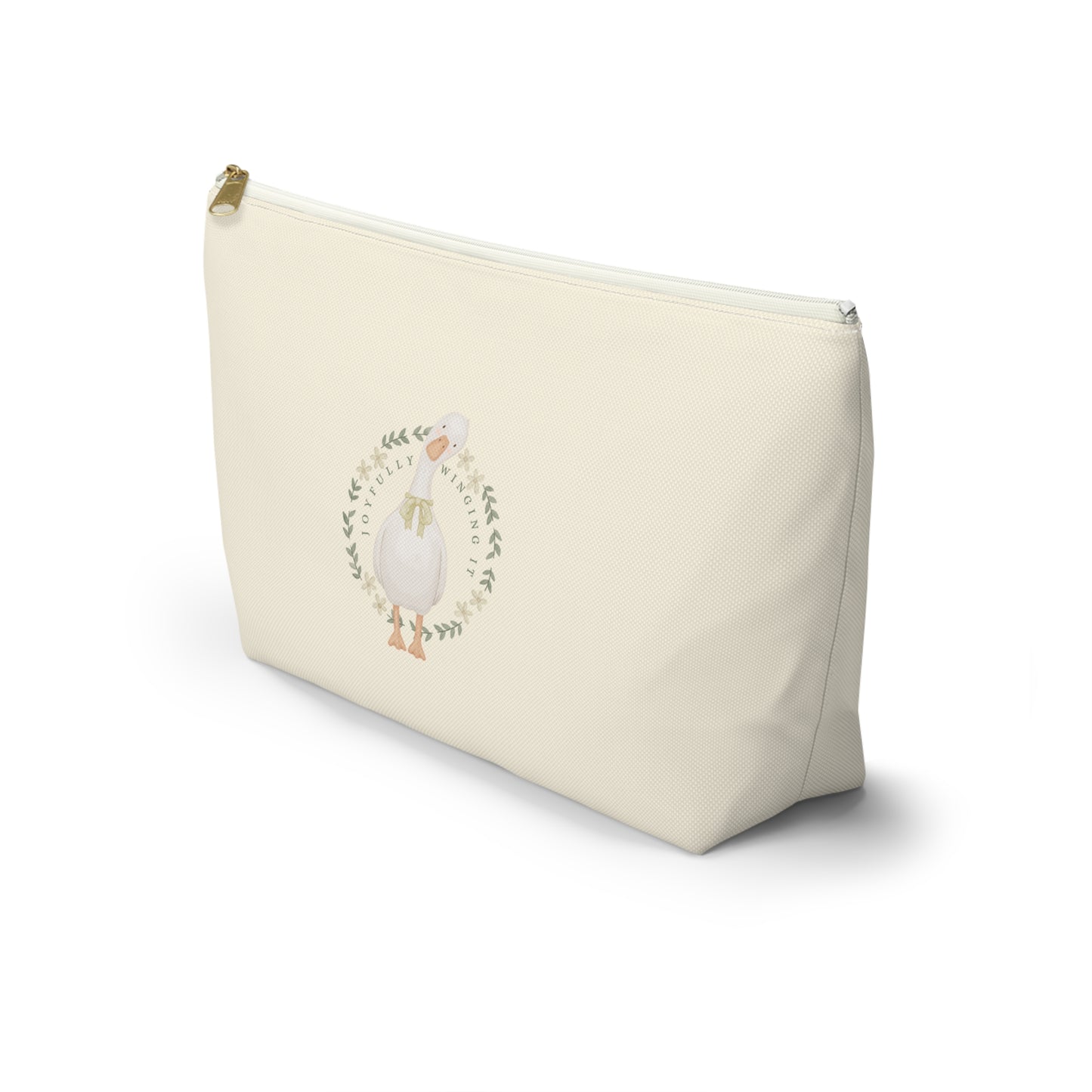 Joyfully Winging It | Accessory Pouch — Small Cosmetic & Travel Bag