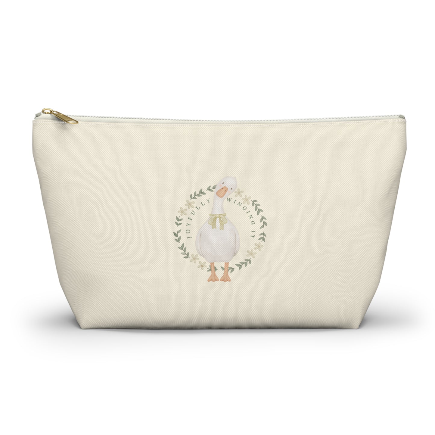 Joyfully Winging It | Accessory Pouch — Small Cosmetic & Travel Bag
