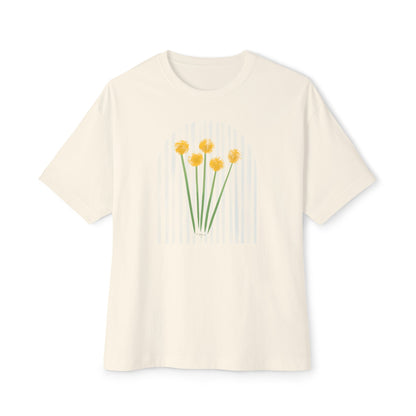 Hope | Unisex Oversized Boxy Tee with Muted Blue Stripe Detail (Bella+Canvas)