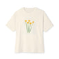 Hope | Unisex Oversized Boxy Tee with Muted Blue Stripe Detail (Bella+Canvas)