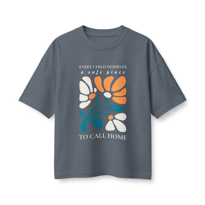 HOME | Floral Print Boxy Tee (Bella+Canvas)