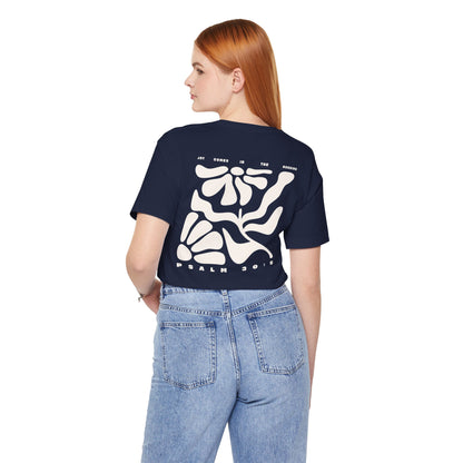 Joy Comes In The Morning | Crewneck Pocket Size & Back Print (Bella+Canvas)
