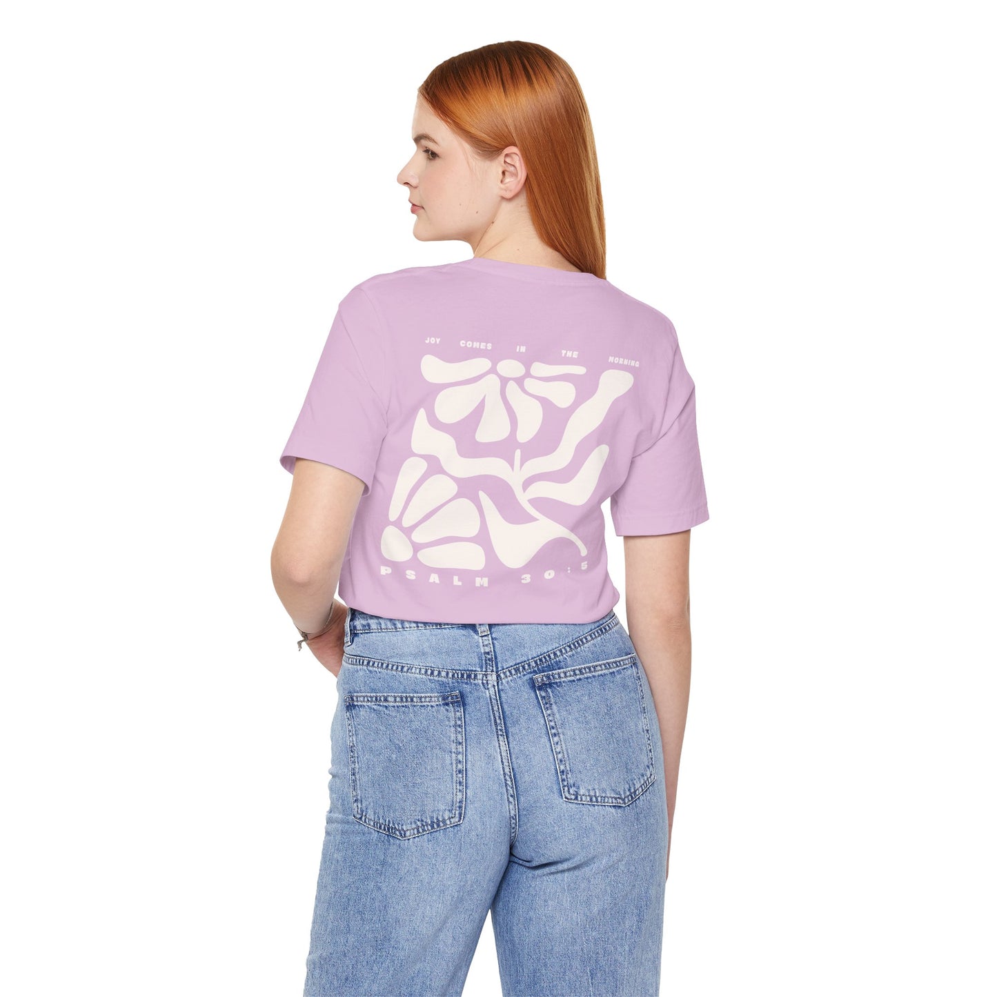 Joy Comes In The Morning | Crewneck Pocket Size & Back Print (Bella+Canvas)