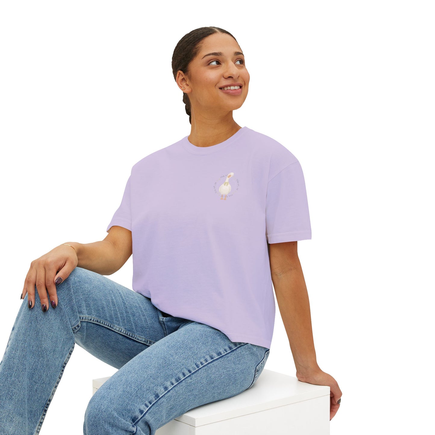 Joyfully Winging It | Boxy Tee Pocket Size Print (Comfort Colors)